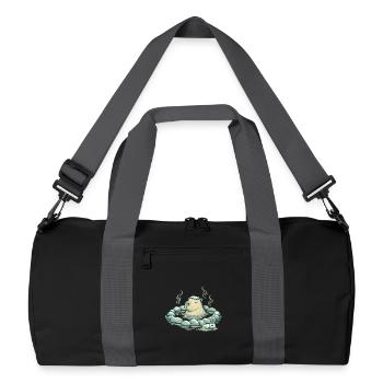 Capybara in the spring bath - Recycled Duffel Bag - black/graphite grey - Front