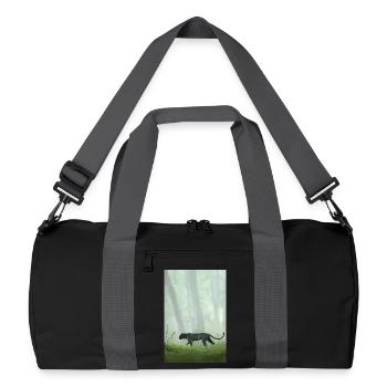 Retro Pixel Art Jungle Panther - Recycled Duffel Bag - black/graphite grey - Front