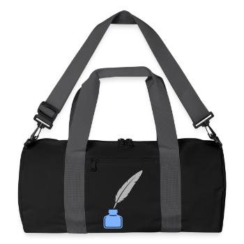 Pen Ink Icon - Recycled Duffel Bag - black/graphite grey - Front