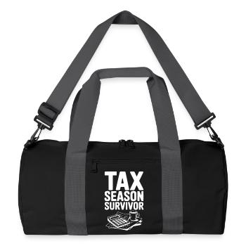 Survivant de la saison des impôts - Sac de sport recyclé - noir/gris graphite - Devant