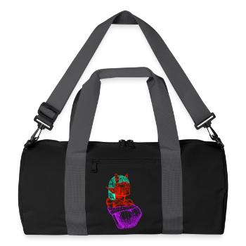 Crimson Demon  - Recycled Duffel Bag - black/graphite grey - Front