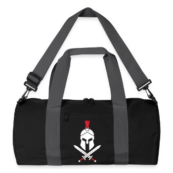 Logo Spartiate Épées Croisées Mascotte Spartan - Sac de sport recyclé - noir/gris graphite - Devant