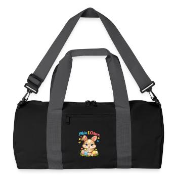 MEIN ERSTES OSTERN - Recycelte Duffel Bag - Schwarz/Graphitgrau - Vorne