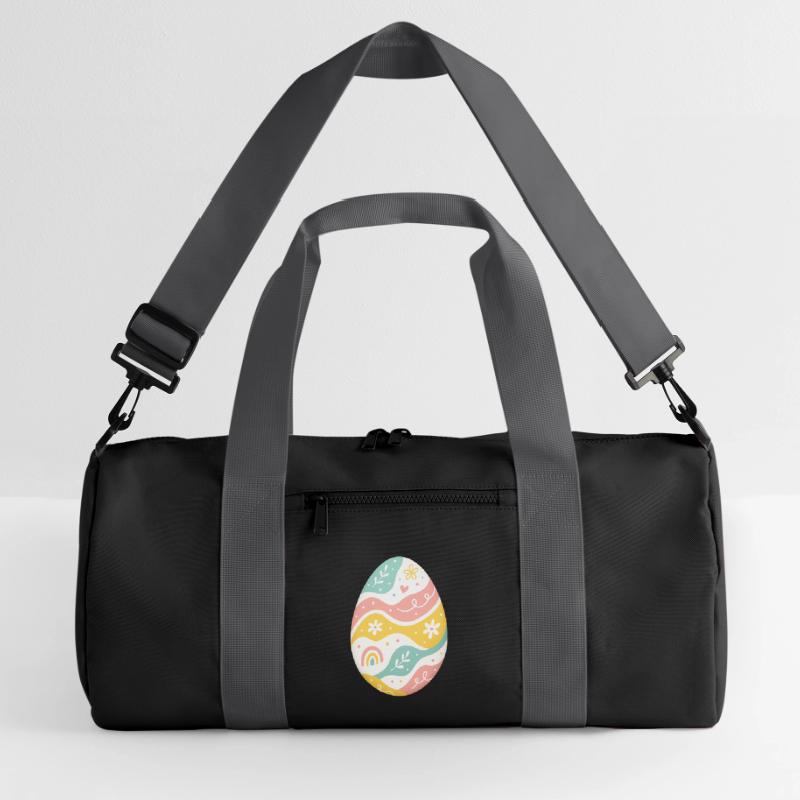 Pastel Easter Egg Pattern Recycled Duffel Bag