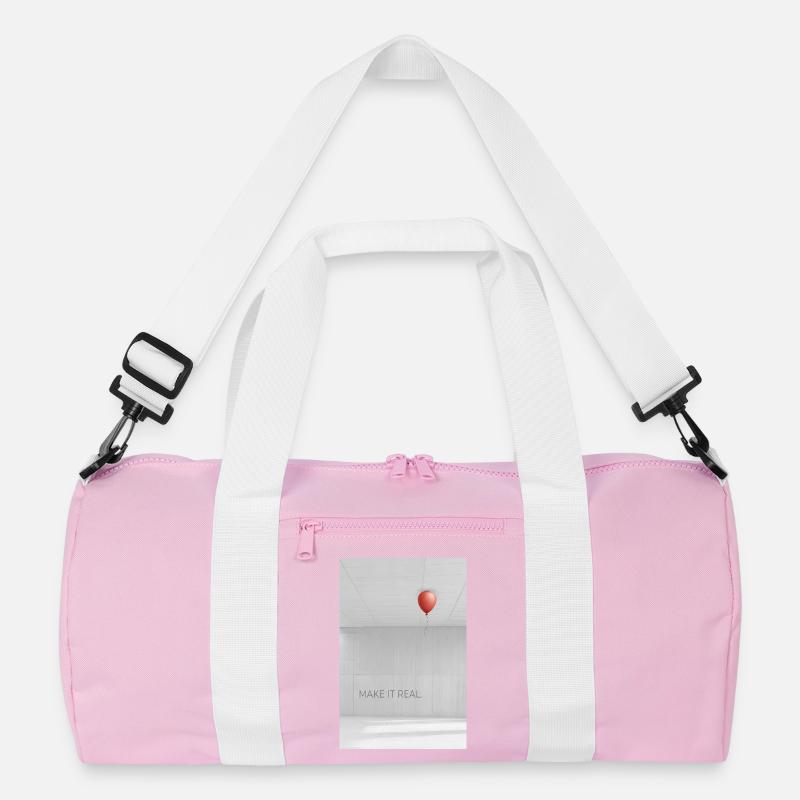 Make it real Motivation Success Dreams Saying Recycled Duffel Bag