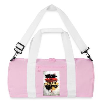 Deutsche Einheit Berlin Brandenburger Tor Poster - Recycelte Duffel Bag - Rosa/Weiß - Vorne
