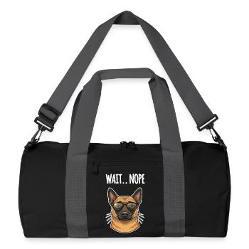 Malinois Non - Sac de sport recyclé - noir/gris graphite - Devant