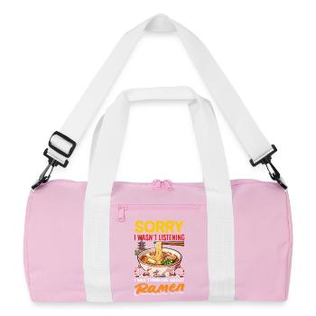 Think Ramen Noodle Fan Japanese - Recycled Duffel Bag - pink/white - Front