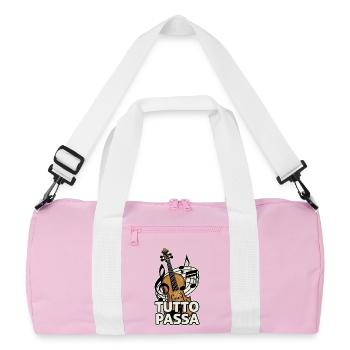 Tutto Passa Violine & Noten - Recycelte Duffel Bag - Rosa/Weiß - Vorne