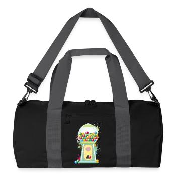 nostalgic retro chewing gum vending machine graffiti style - Recycled Duffel Bag - black/graphite grey - Front