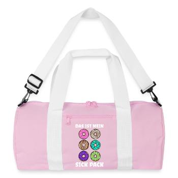 Délicieuse déclaration de bonbons au beignet - Sac de sport recyclé - rose/blanc - Devant