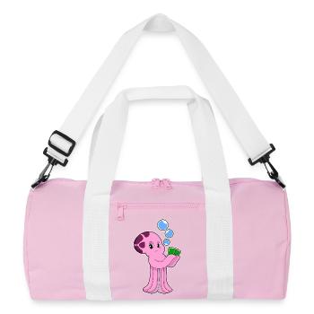 Cartes de poker Krake Poker - Sac de sport recyclé - rose/blanc - Devant