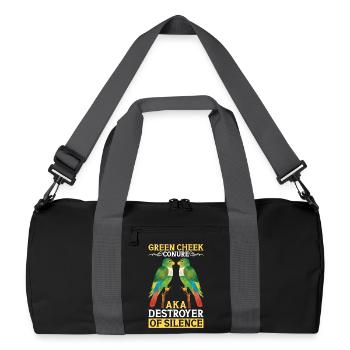 Green Parakeet aka Destroyer of the Silent Parrot - Recycled Duffel Bag - black/graphite grey - Front