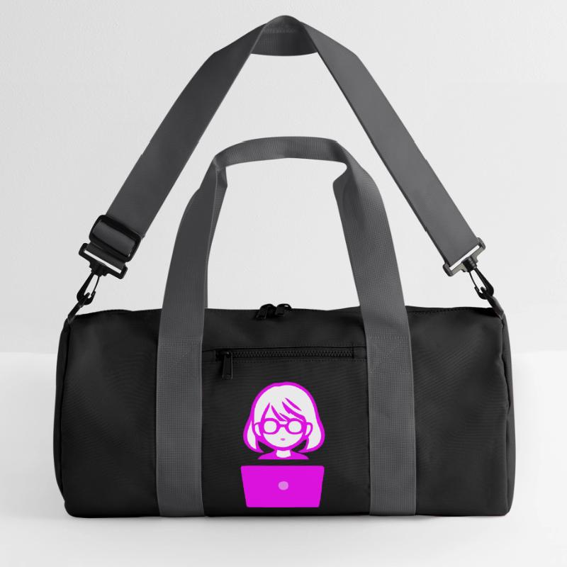 Frau mit Computer Programmierer Coder Recycelte Duffel Bag