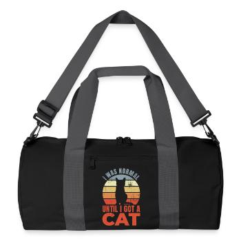 Funny Cat Jokes - Recycled Duffel Bag - black/graphite grey - Front