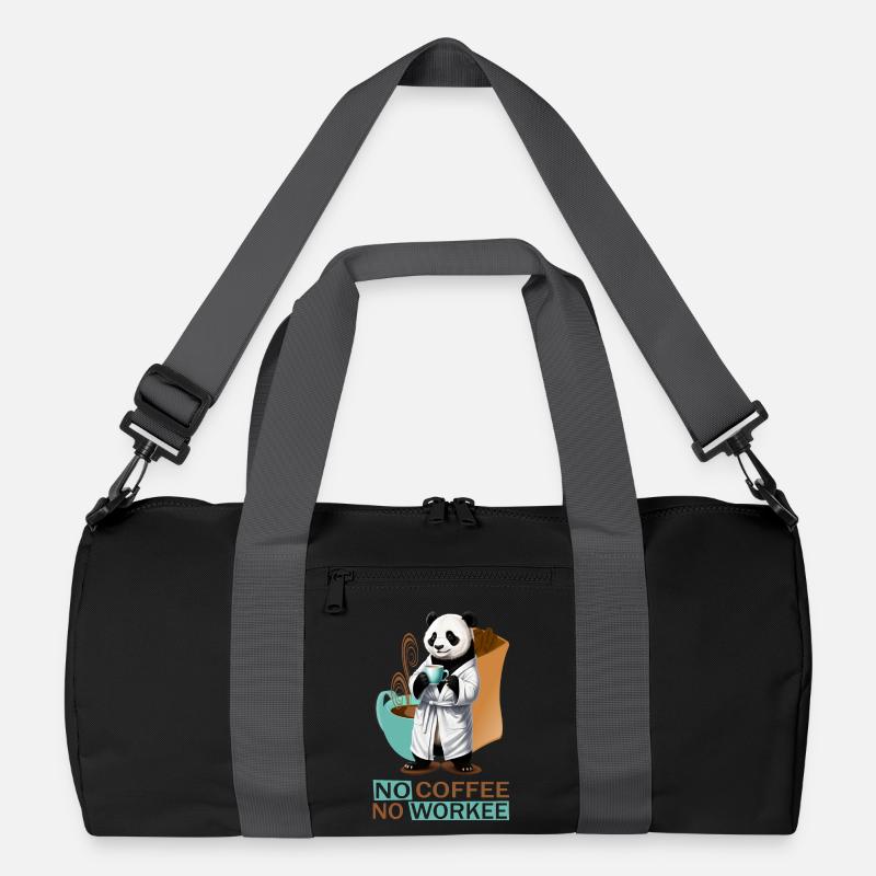 Panda mit Bademantel Recycelte Duffel Bag