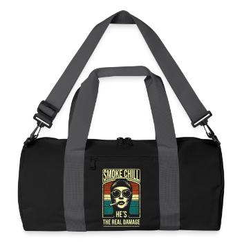 Smoke Chill Er ist der wahre Schaden - Recycelte Duffel Bag - Schwarz/Graphitgrau - Vorne