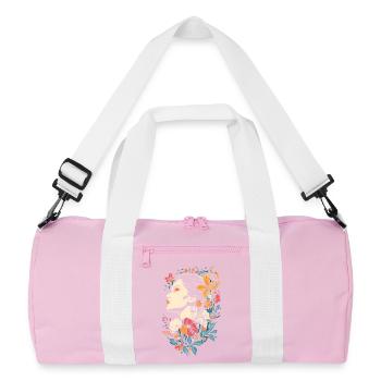 Femme Tête Fleurs Journée Internationale de la Femme Abstrait Créatif - Sac de sport recyclé - rose/blanc - Devant