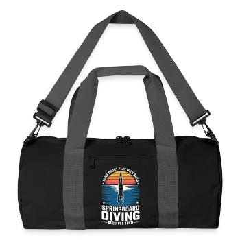 Diving diving board - Recycled Duffel Bag - black/graphite grey - Front