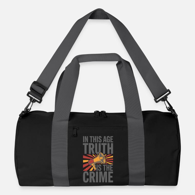 In This Age Truth Is The Crime Statement Recycelte Duffel Bag