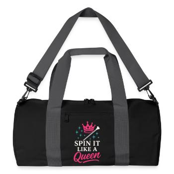 Baton Twirler Majorette Captain Squad Club - Recycled Duffel Bag - black/graphite grey - Front
