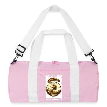 Pêche aventureuse en montagne - Sac de sport recyclé - rose/blanc - Devant