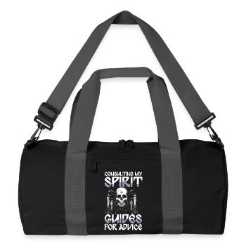 Consulting My Spirit Guides For Advice Skull - Recycled Duffel Bag - black/graphite grey - Front