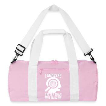 Un analyste médico-légal analyse mieux que Talk Squad - Sac de sport recyclé - rose/blanc - Devant