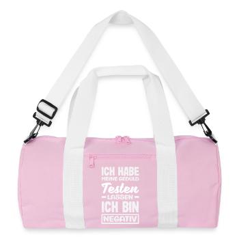 La patience à l’épreuve – je suis négatif - Sac de sport recyclé - rose/blanc - Devant