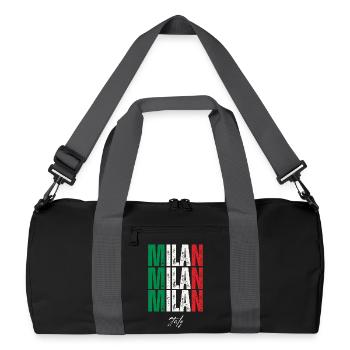 Milan Italy, souvenir of Milan - Recycled Duffel Bag - black/graphite grey - Front