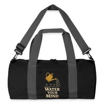 Funny garden humor, plant lover, - Recycled Duffel Bag - black/graphite grey - Front