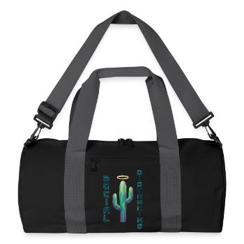 Social Distancing Kaktus - Recycelte Duffel Bag - Schwarz/Graphitgrau - Vorne