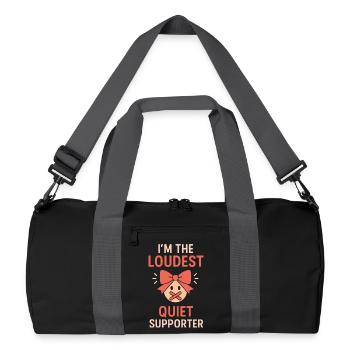 Cheer Mom Club Geschenk - Recycelte Duffel Bag - Schwarz/Graphitgrau - Vorne