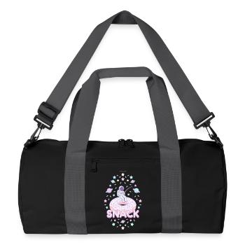 Astronaut Donut Snack - Recycelte Duffel Bag - Schwarz/Graphitgrau - Vorne