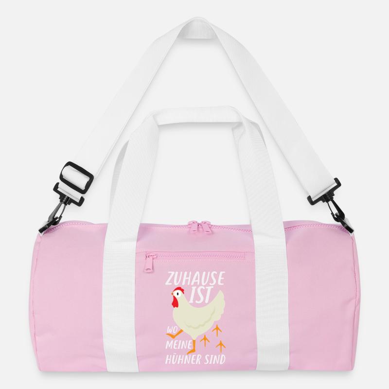 Home is where my chickens are Recycled Duffel Bag