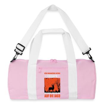 Cadeaux de chasse Chasse Examen de chasseur réussi - Sac de sport recyclé - rose/blanc - Devant