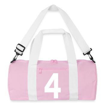 4 - Recycelte Duffel Bag - Rosa/Weiß - Vorne