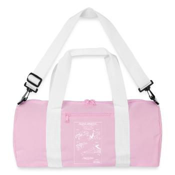 Pilates-Geräte-Bauplan - Recycelte Duffel Bag - Rosa/Weiß - Vorne
