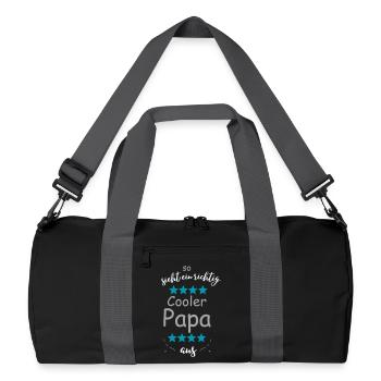 Really cool dad look - Recycled Duffel Bag - black/graphite grey - Front