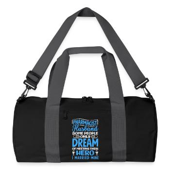 Pharmacist Husband Pharmacy Technician - Recycled Duffel Bag - black/graphite grey - Front