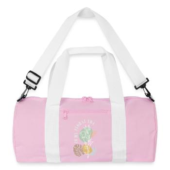 Ère florale : Fleurs de ligne - Sac de sport recyclé - rose/blanc - Devant