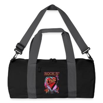 Rock'n Love - Recycled Duffel Bag - black/graphite grey - Front