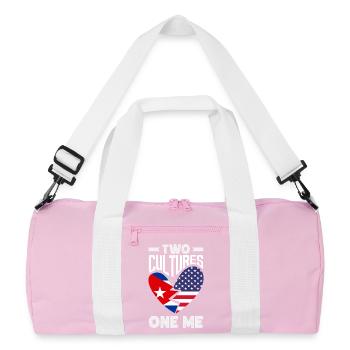 Cuba Pride & Home - Design du drapeau de Cuba - Sac de sport recyclé - rose/blanc - Devant