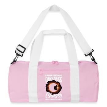 Solar eclipse 2026, August 12 - Recycled Duffel Bag - pink/white - Front