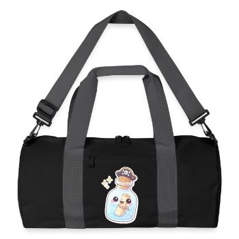 Un message de pirate mignon dans une bouteille - Sac de sport recyclé - noir/gris graphite - Devant