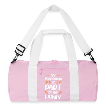 Mon poméranien fait partie de la famille - Sac de sport recyclé - rose/blanc - Devant