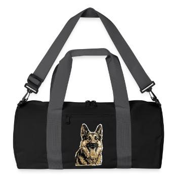 Berger allemand - Sac de sport recyclé - noir/gris graphite - Devant