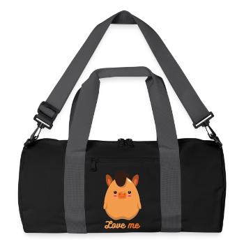 Cheval - Sac de sport recyclé - noir/gris graphite - Devant
