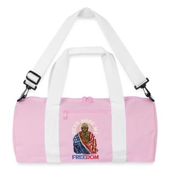 Veterans Day for Republicans - Recycled Duffel Bag - pink/white - Front