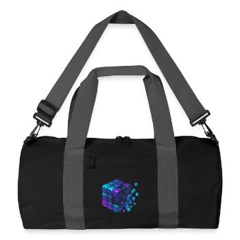 Digital Cube Explosion - Recycelte Duffel Bag - Schwarz/Graphitgrau - Vorne